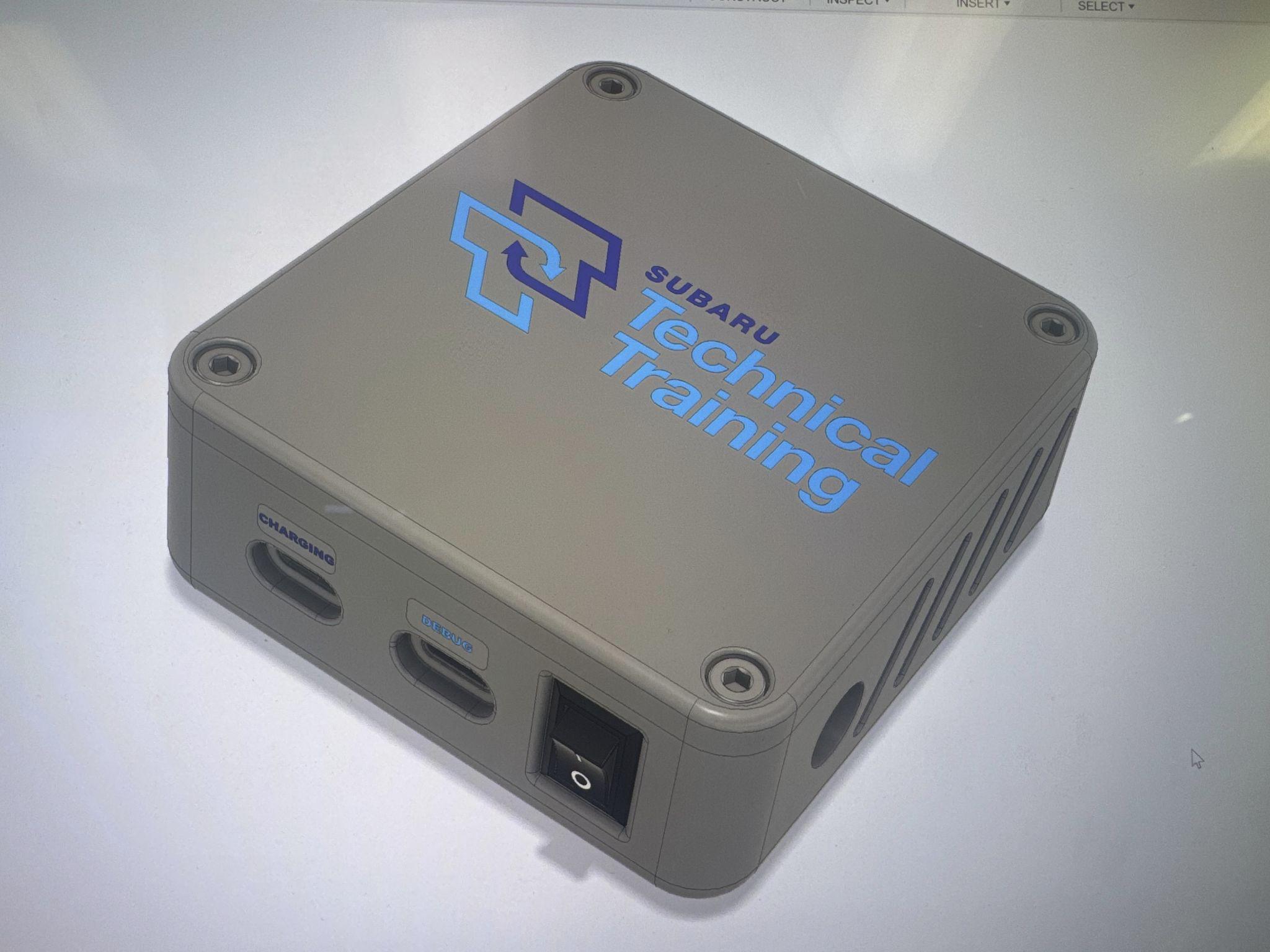 Subaru Technical Training Internship node enclosure CAD render
